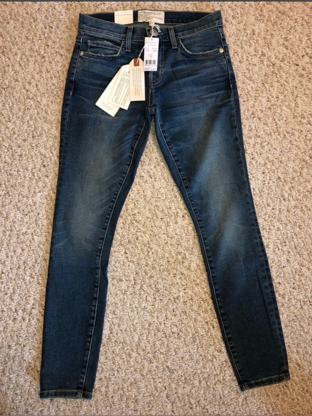 Current/Elliott Dark Indigo Skinny Jeans with Tags